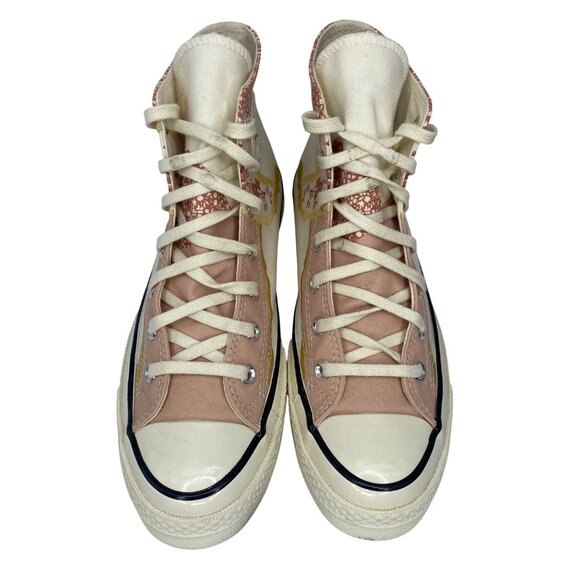 Converse chuck 70 High Top Egret Metallic Floral Sneakers Women’s size 8 - Picture 3 of 11